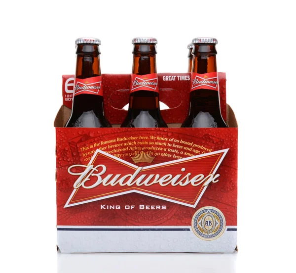 Irvine Maj 2014 Pack Budweiser Sidovy Infördes 1876 Adolphus Busch — Stockfoto