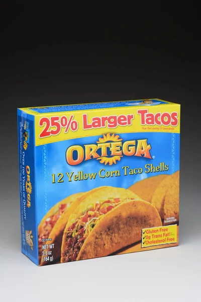 Irvine Januari 2013 Count Box Ortega Taco Gul Majs Skal — Stockfoto