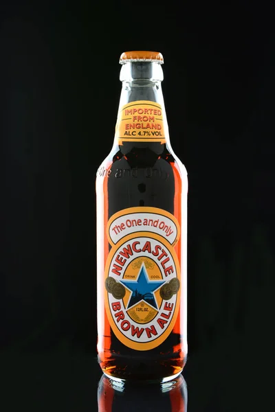 Irvine Enero 2015 Una Botella Newcastle Brown Ale Lanzado 1927 —  Fotos de Stock