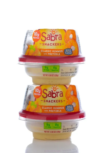 Irvine Calif Sept 2018 Sabra Snackers Klassiska Hummus Och Pretzels — Stockfoto