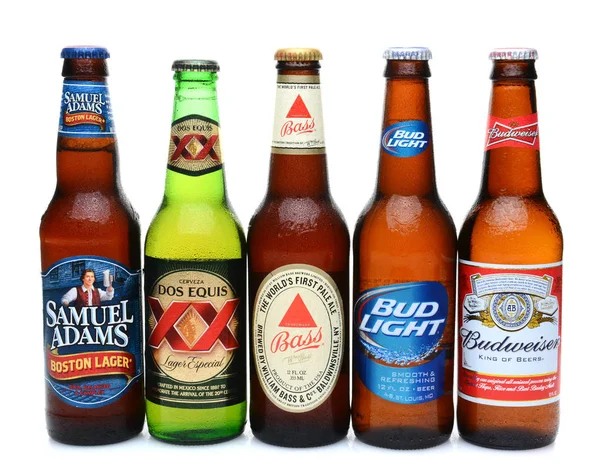 Irvine Kalifornien Juli 2014 Flaschen Verschiedene Kalte Biere Inländische Und — Stockfoto