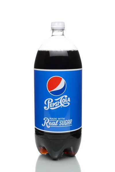 Irvine Január 2018 Ban Pepsi Cola Valódi Cukor Literes Palack — Stock Fotó