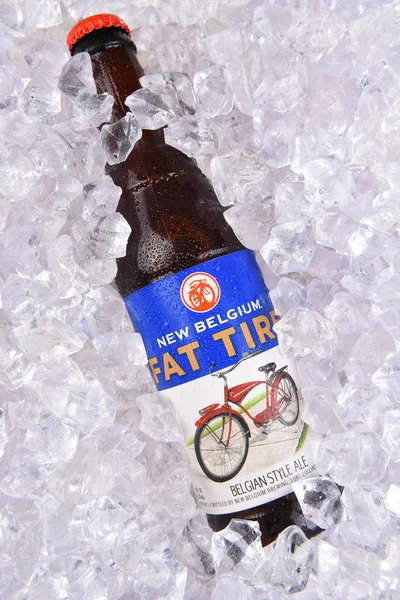 Irvine Kalifornie Března 2018 Fat Tire Belgické Pivo Ledu Nových — Stock fotografie