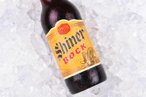 Irvine Agosto 2016 Shiner Bock Beer Una Sola Botella Cerveza — Foto de Stock