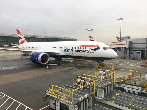 Μπανγκόκ Ταϊλάνδη Ιανουαρίου 2017 British Airways Jet Στον Διάδρομο Στο — Φωτογραφία Αρχείου