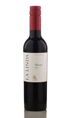 Irvine, California, 28 Aralık 2018: Finca La Linda Malbec şişe. Bodega Luigi Bosca, countrys en eski aile tarafından işletilen şaraphane, Mendoza Arjantin bölge. 