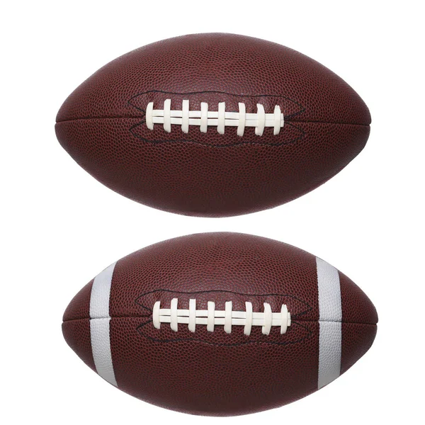 Two American Style Footballs White One Pro Style One College — Stock Photo, Image