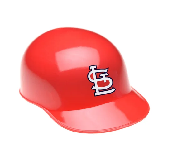 Closeup of a mini collectable batters helmet for the St. Louis C — Stock Photo, Image