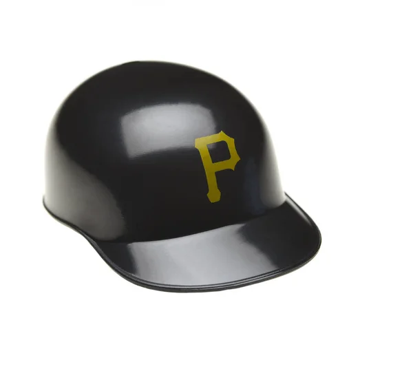 Closeup of a mini collectable batters helmet for the Pittsburgh — Stock Photo, Image