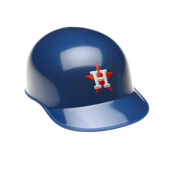 Fechar-se de um mini capacete batedores coletáveis para o Houston Ast — Fotografia de Stock