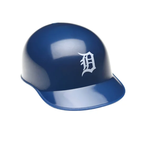 Closeup of a mini collectable batters helmet for the Detroit Tig — Stock Photo, Image