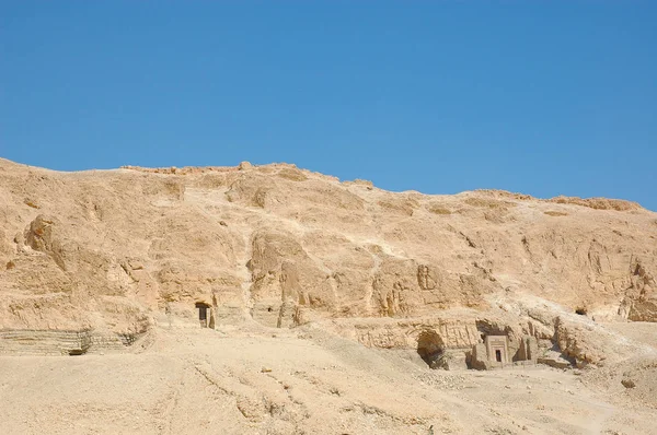 Ανασκαφές τοποθεσίες στην κοιλάδα των Βασιλέων, Λούξορ, Αίγυπτος — Φωτογραφία Αρχείου