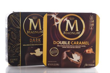 Magnum Koyu Çikolata ve Çift Karamel Dondurma Iki kutu 