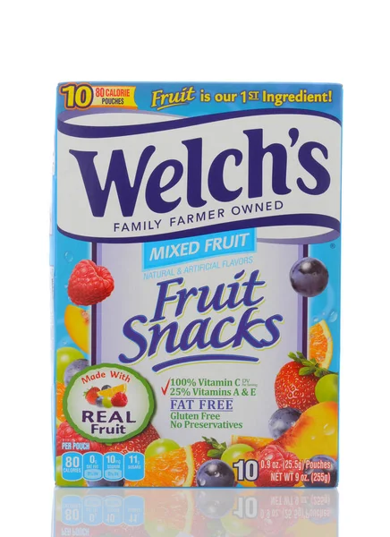 Krabice z Welchova ovocného občerstvení — Stock fotografie