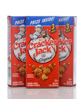 Three boxes of Cracker Jack snack consisting of molasses flavore clipart