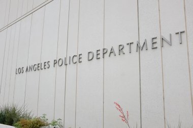Los Angeles Polis Departmanı Lapd Karargahı'nda tabela