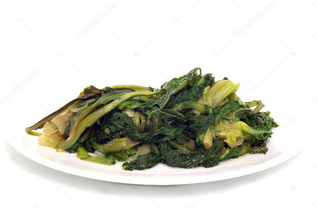 boiled green vegetables