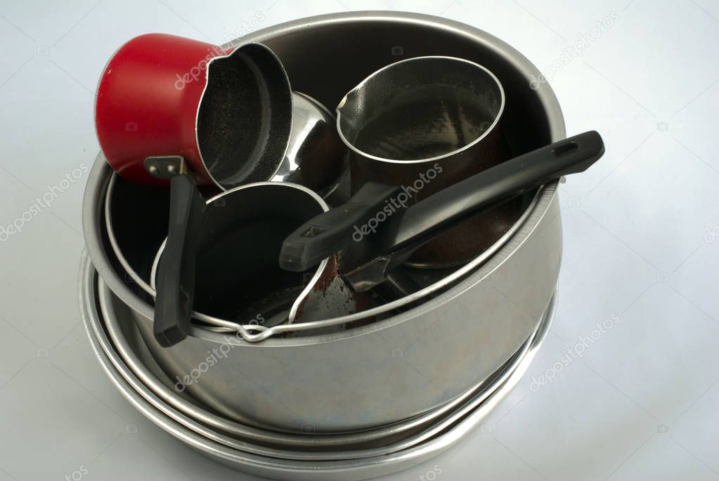 coffe pots in a baking pan