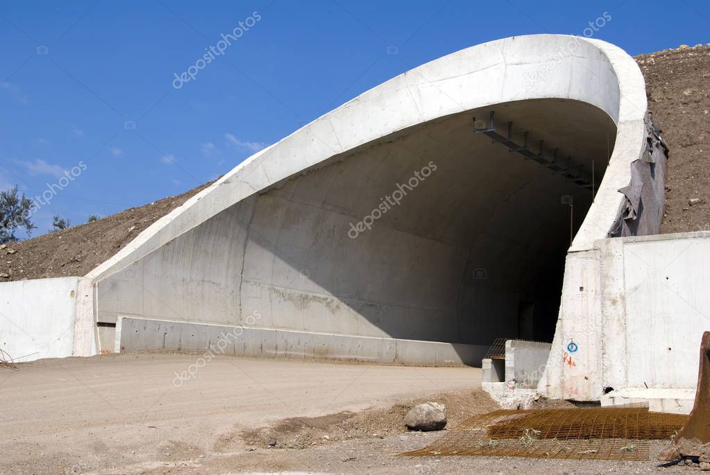 cement tunnel under construction