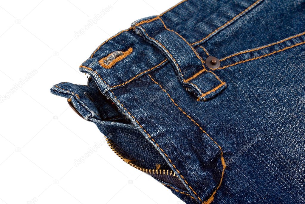 close-up of classic blue jean