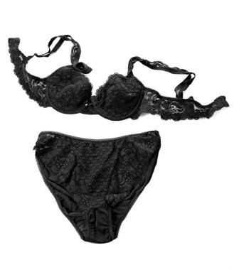 siyah dantel iç çamaşırı seti