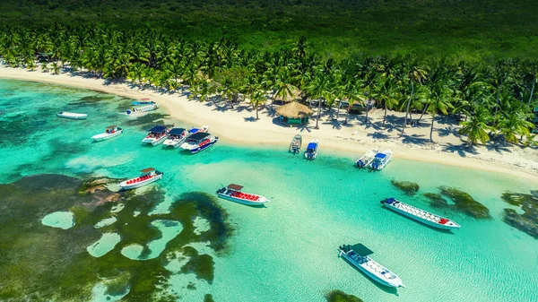 Flygfoto Över Tropiska Stranden Dominikanska Republiken — Stockfoto