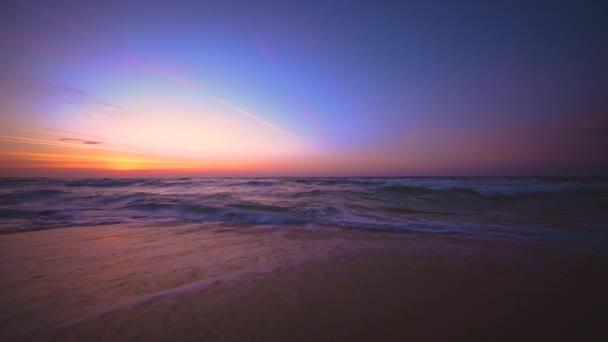 Hermoso Amanecer Sobre Mar Video — Vídeos de Stock