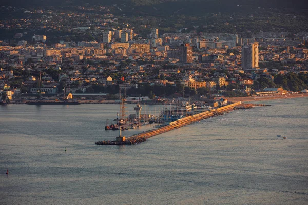 Panoramic View Black Sea Coastline Port Varna Bulgaria — Stock Photo, Image