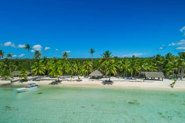 Vista Aérea Playa Isla Tropical República Dominicana —  Fotos de Stock