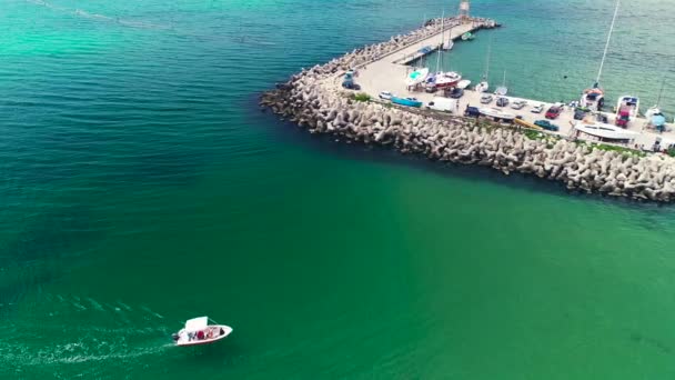 Veduta Aerea Drone Della Costa Del Mar Nero Varna Bulgaria — Video Stock