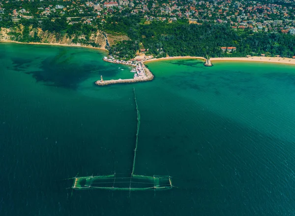 Drohnenaufnahme Der Schönen Schwarzmeerküste Der Nähe Von Varna Bulgarien — Stockfoto