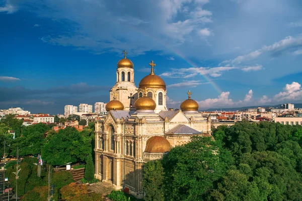 Aerial View Cathedral Assumption Varna — Stock Photo, Image