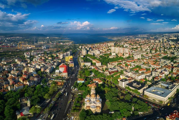 Pemandangan Udara Katedral Kenaikan Varna — Stok Foto
