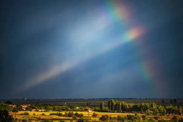 Rainbow Obloha Pozadí — Stock fotografie