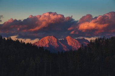 Julian Alps, Slovenia.Sunset çekim manzara.
