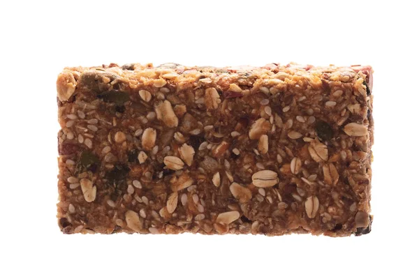 Barretta Cereali Colazione Superfood Fatta Casa Con Avena Frutta Isolata — Foto Stock