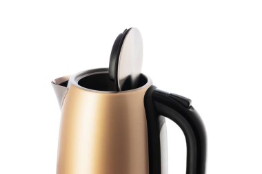 Beyaz arka plan üzerinde izole elektrikli su ısıtıcısı sürahi.