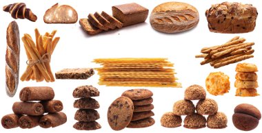 Ev yapımı taze yedeklenmiş ürünleri kopya alanı ile beyaz arka plan üzerinde izole