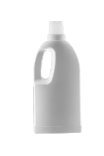 Huis Schoonmakende Product Plastic Fles Met Wasmiddel Geïsoleerd Witte Achtergrond — Stockfoto