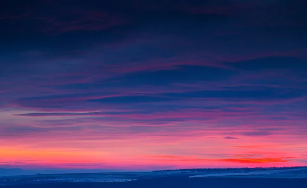 Захід Сонця Драматичні Хмари Неба — стокове фото