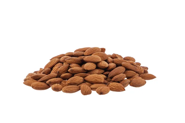 Almonds Nuts Isolated White Background — Stock Photo, Image