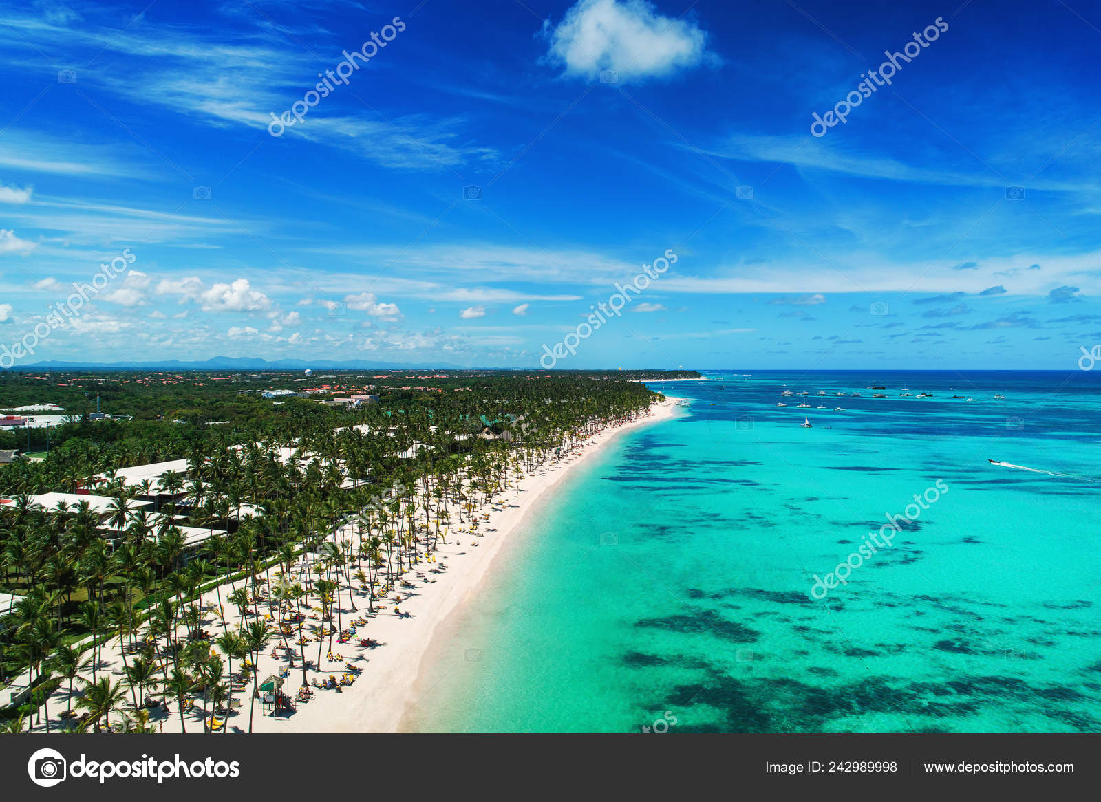 Aerial View Punta Cana Beach Resort Dominican Republic Summer Holiday Stock Photo by ©valio84sl 