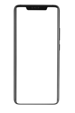 Boş ekran kırpma yolu, beyaz arka plan üzerinde izole ile akıllı telefon