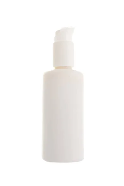 Kosmetisk flaska isolerad på vit bakgrund. Kosmetika i ansiktet. — Stockfoto