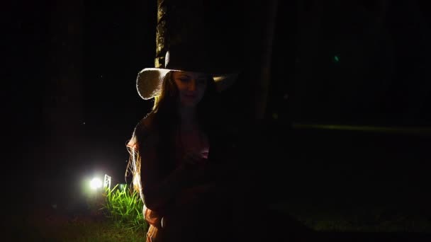 Vacaciones Tecnología Joven Mujer Bonita Sombrero Usando Teléfono Inteligente Para — Vídeo de stock