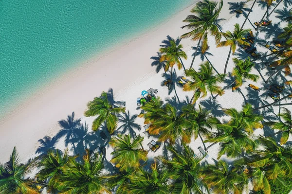 Vue aérienne de la plage tropicale, République dominicaine — Photo