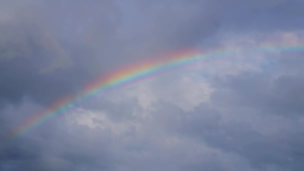 Arc-en-ciel dans le ciel après la pluie estivale sous les tropiques 