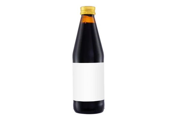 Suco de smoothie orgânico em uma garrafa isolada com caminho de recorte no fundo branco — Fotografia de Stock