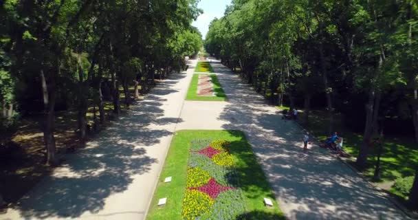 Varna Bulgaria Vista Aerea Del Parco Giardino Sul Mare Con — Video Stock