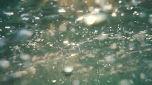 Underwater Sea Waves Sunrays Shining Water — Stock Video